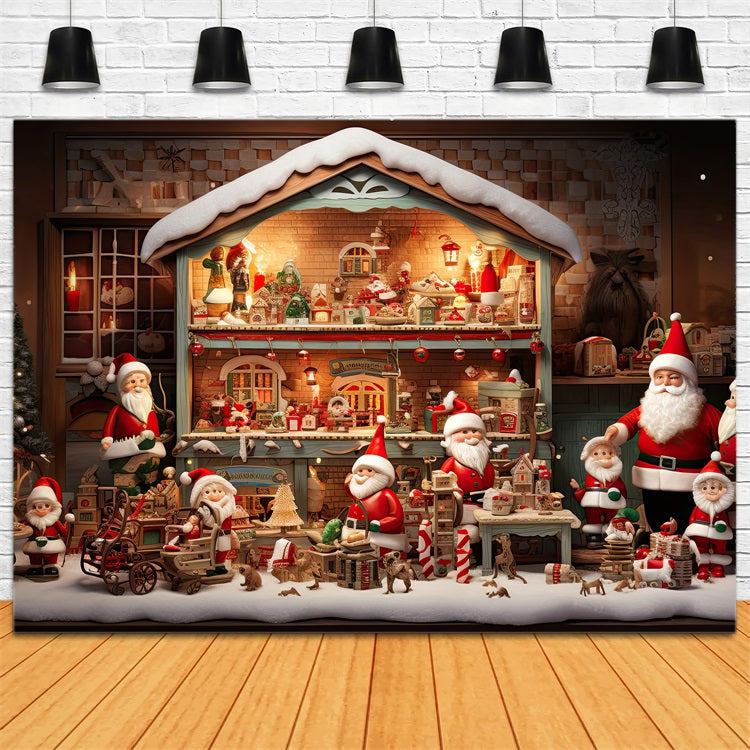 Sfondo Natalizio Fotografia Sfondo Regali Laboratorio Di Babbo Natale BRP10-617