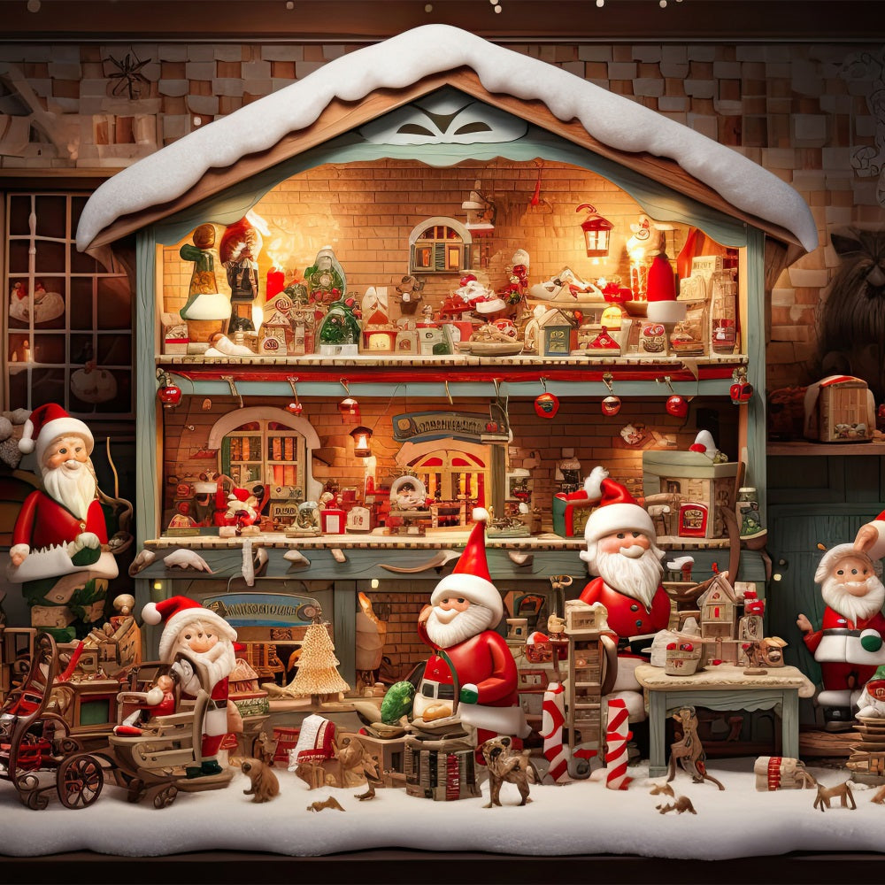 Sfondo Natalizio Fotografia Sfondo Regali Laboratorio Di Babbo Natale BRP10-617