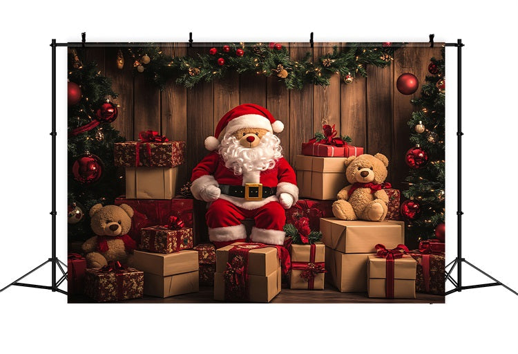 Sfondo Della Cabina Fotografica Di Natale Sfondo Della Vetrina Del Laboratorio Di Babbo Natale BRP10-629