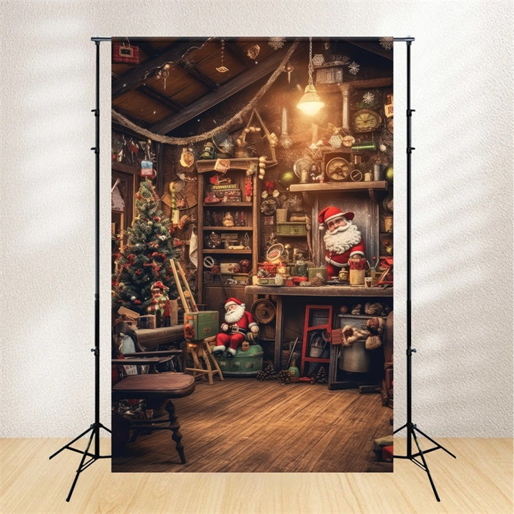 Sfondo Natalizio Giocattoli Regali Sfondo Del Laboratorio Di Babbo Natale BRP10-634