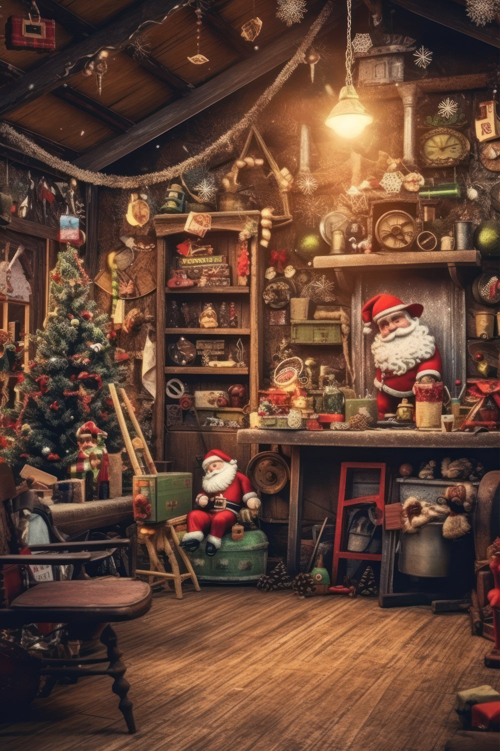 Sfondo Natalizio Giocattoli Regali Sfondo Del Laboratorio Di Babbo Natale BRP10-634