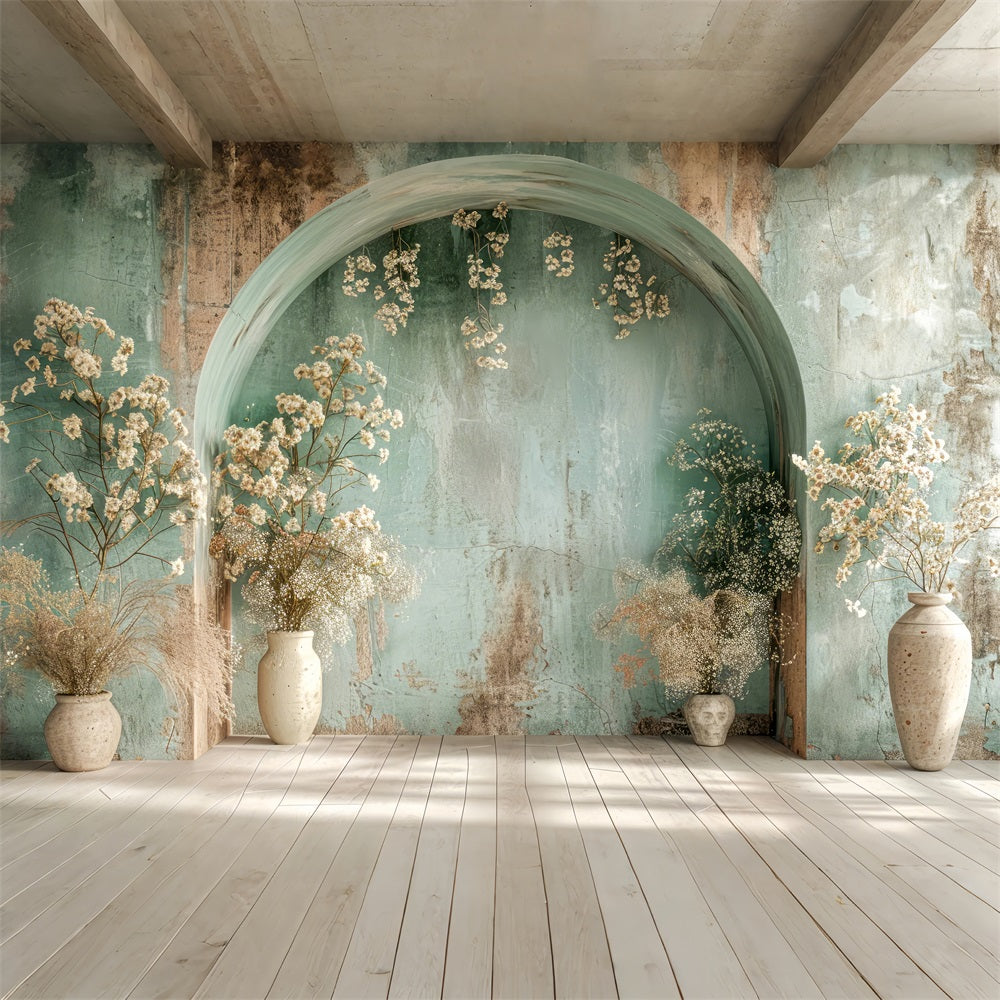 Elegante Sfondo Floreale Vintage Ad Arco Boho BRP10-64