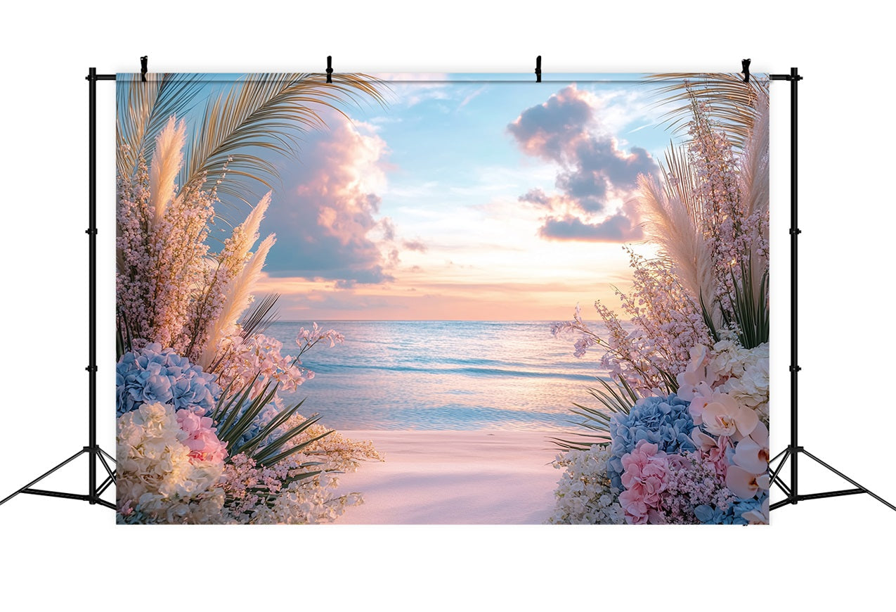 Sfondo Di Fiori Al Tramonto Da Sogno Boho Beach BRP10-73