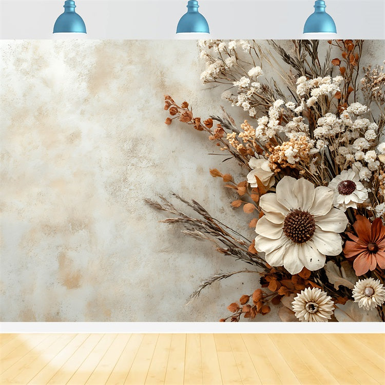 Sfondo Con Composizione Floreale Secca Minimalista Boho BRP10-96