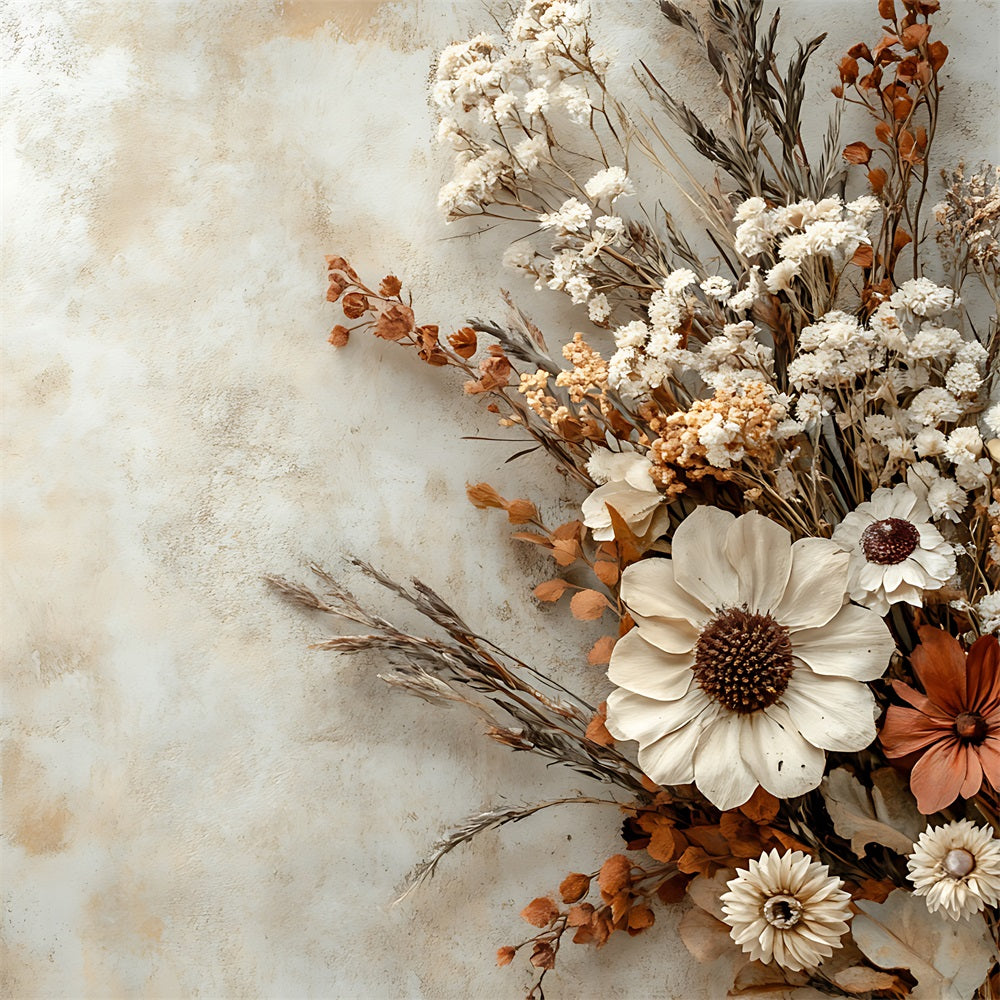 Sfondo Con Composizione Floreale Secca Minimalista Boho BRP10-96