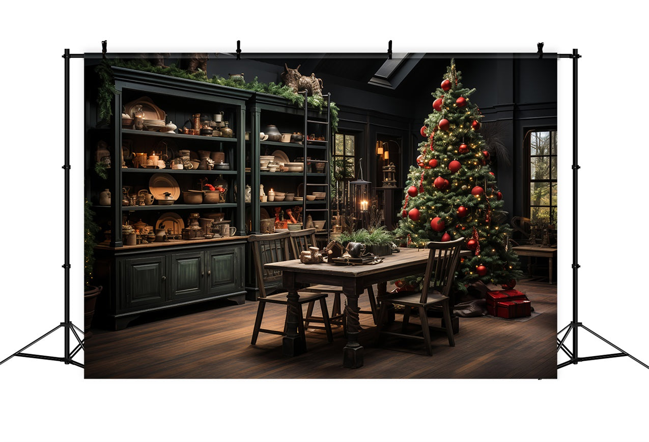 Sfondo Per Il Tavolo Da Cucina Festivo Del Laboratorio Di Babbo Natale Sfondo BRP11-100