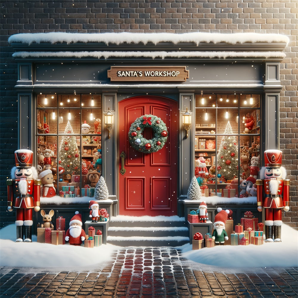 Sfondo Per Lo Sfondo Dello Schiaccianoci Del Laboratorio Di Babbo Natale BRP11-130