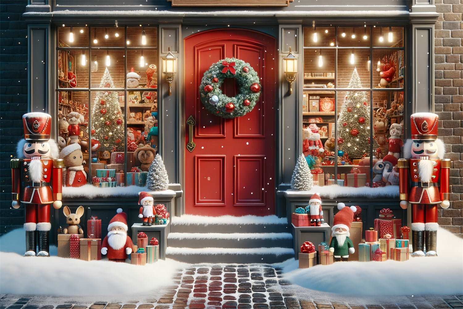 Sfondo Per Lo Sfondo Dello Schiaccianoci Del Laboratorio Di Babbo Natale BRP11-130