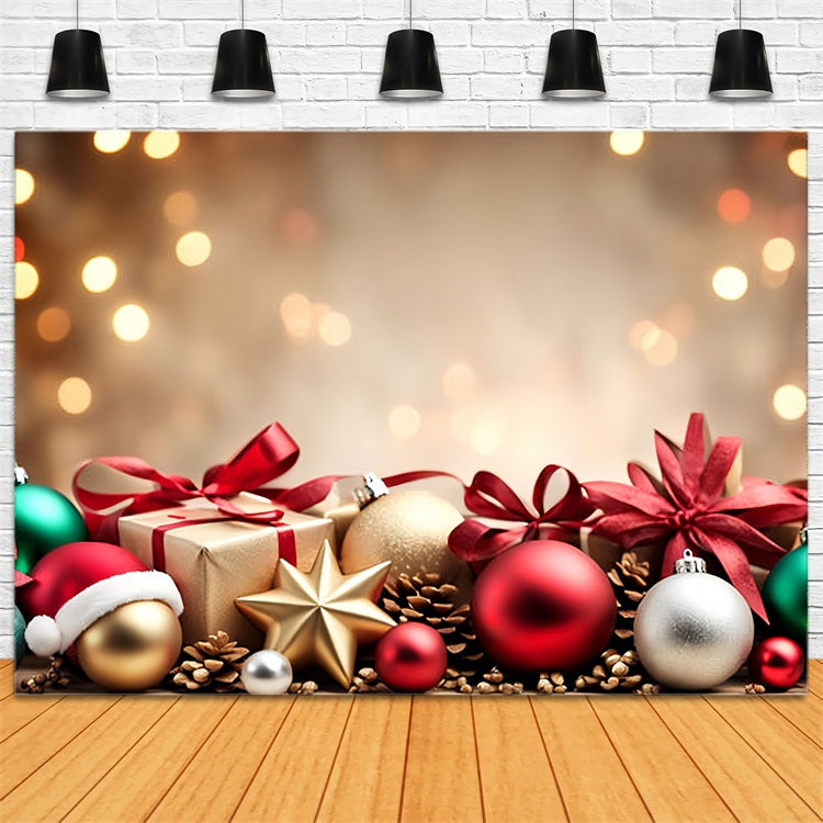 Fondali Per Foto Di Natale Ornamenti Bokeh Glow Sfondo BRP11-152