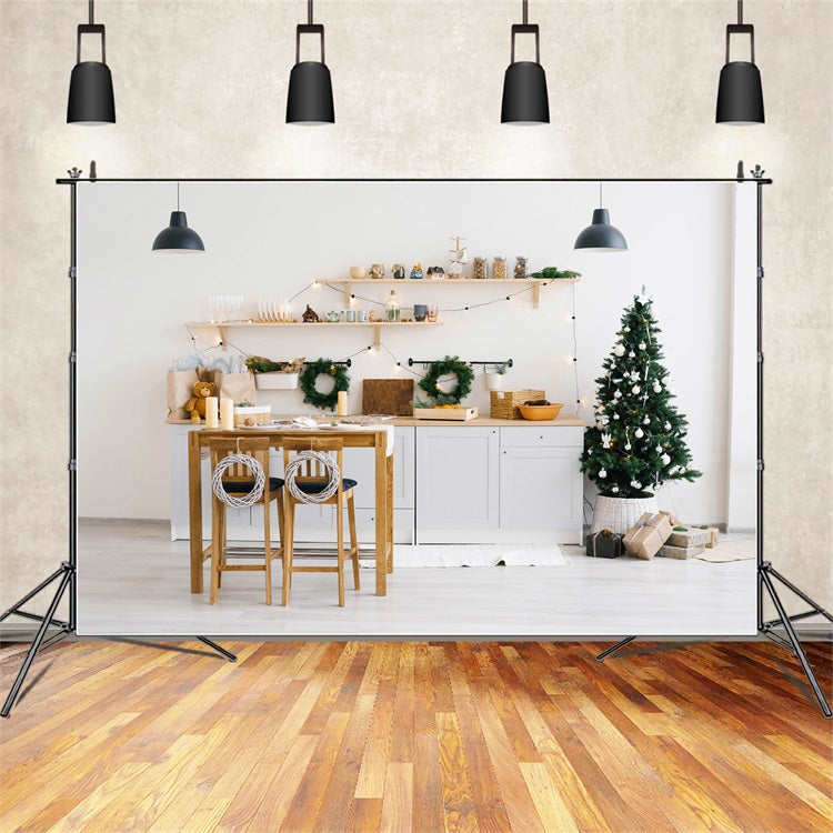 Sfondo Natale Ghirlande Da Cucina In Stile Scandinavo Sfondo BRP11-190