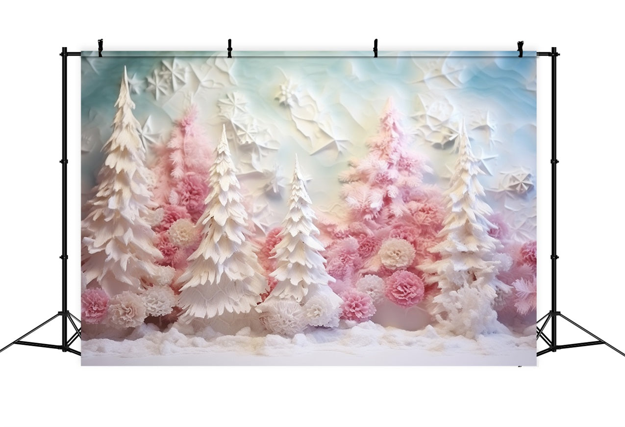 Sfondo Invernale Sfondo Foresta Smerigliata Rosa Pastello BRP11-255