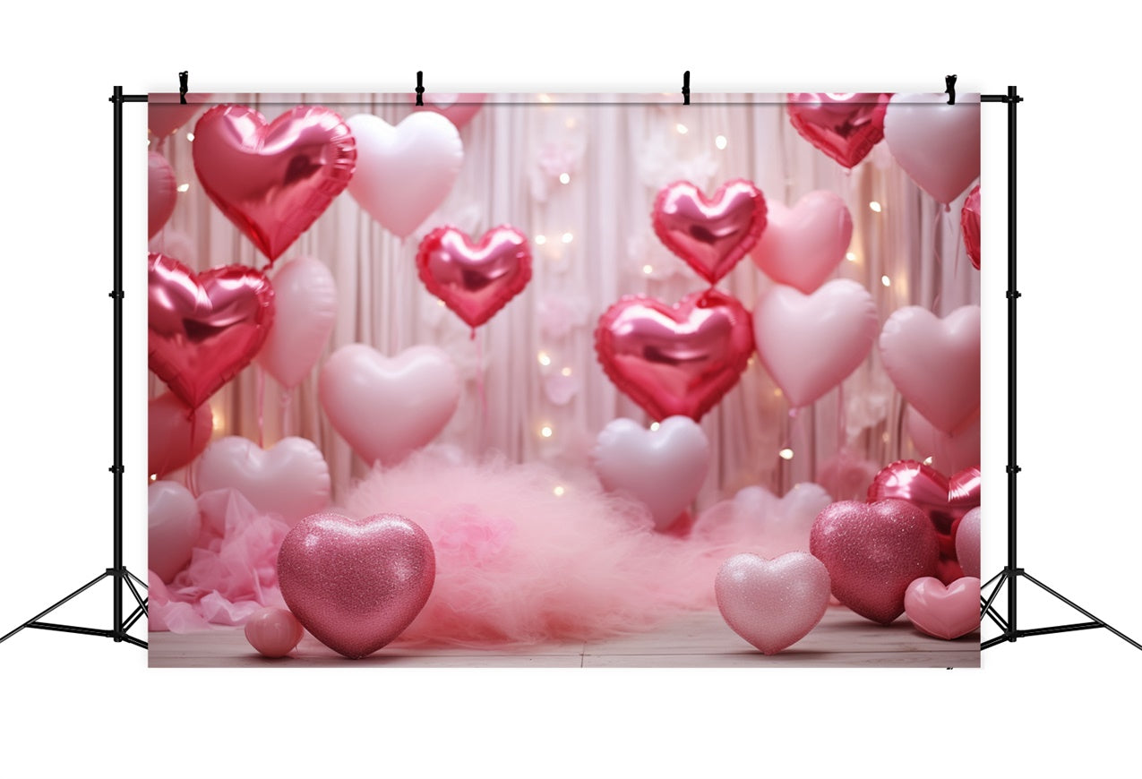 Sfondo Per San Valentino Glitter Cuori Palloncini Sfondo BRP11-301
