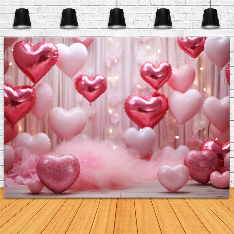 Sfondo Per San Valentino Glitter Cuori Palloncini Sfondo BRP11-301
