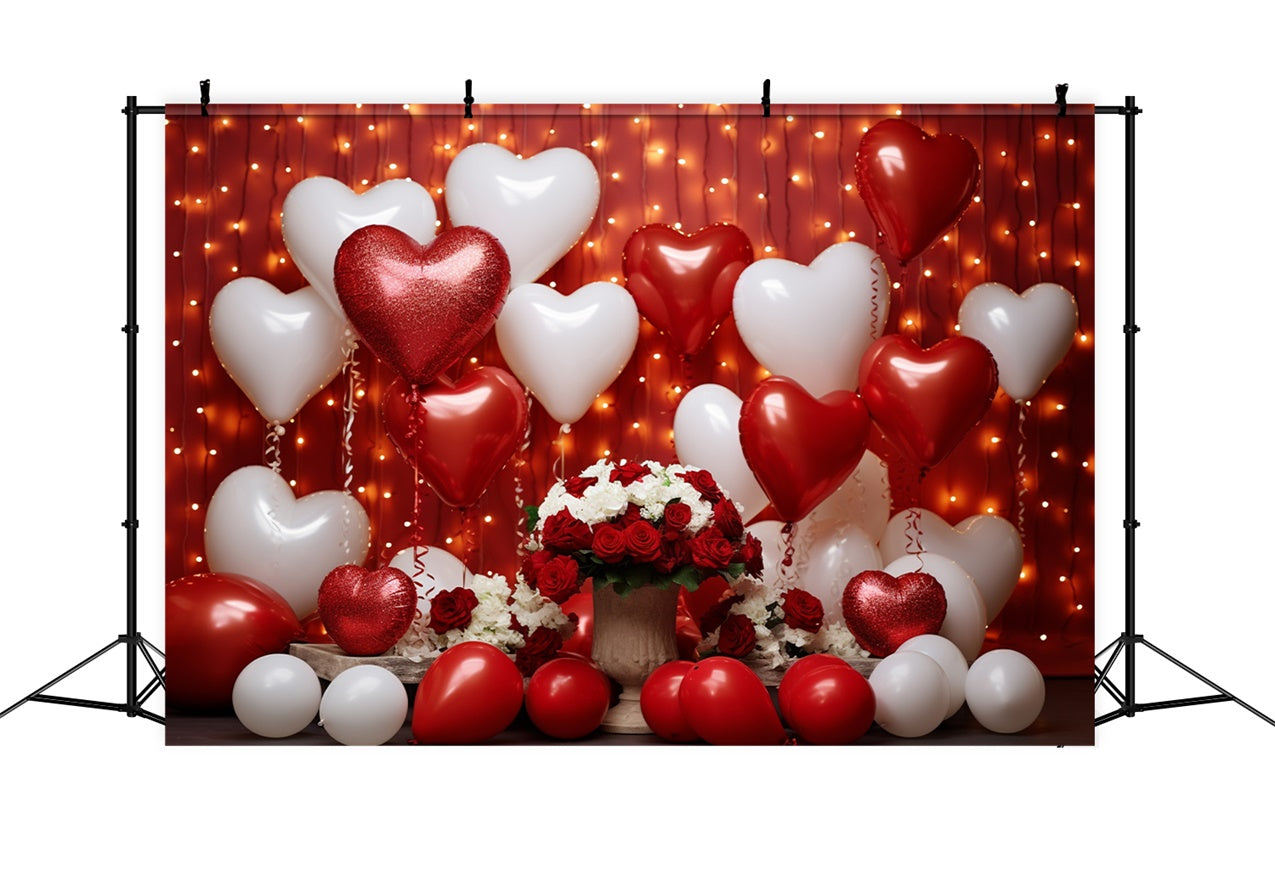 Idee Per Lo Sfondo Di San Valentino. Palloncini A Cuore. Sfondo Rosa BRP11-302