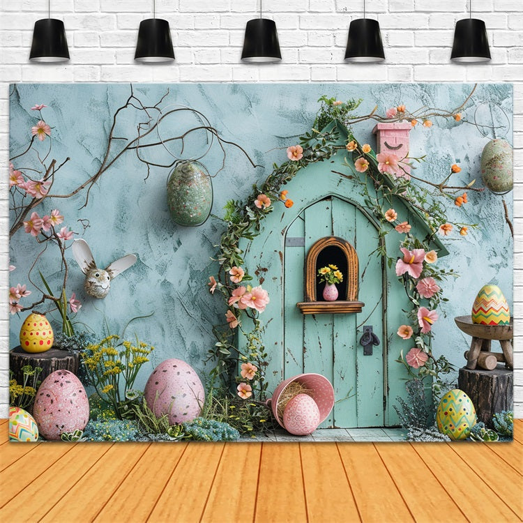 Sfondo Della Festa Di Pasqua Sfondo Primaverile Della Casa Delle Uova BRP11-358