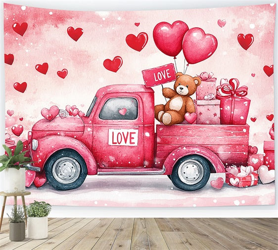 Sfondo Per San Valentino Orsacchiotto Camion Regalo Sfondo BRP11-409