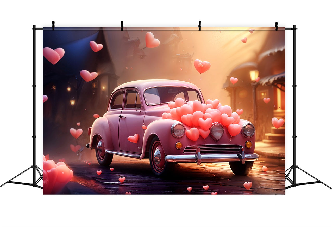 Sfondo Fotografico Per San Valentino Auto Cuore Palloncini Sfondo BRP11-414