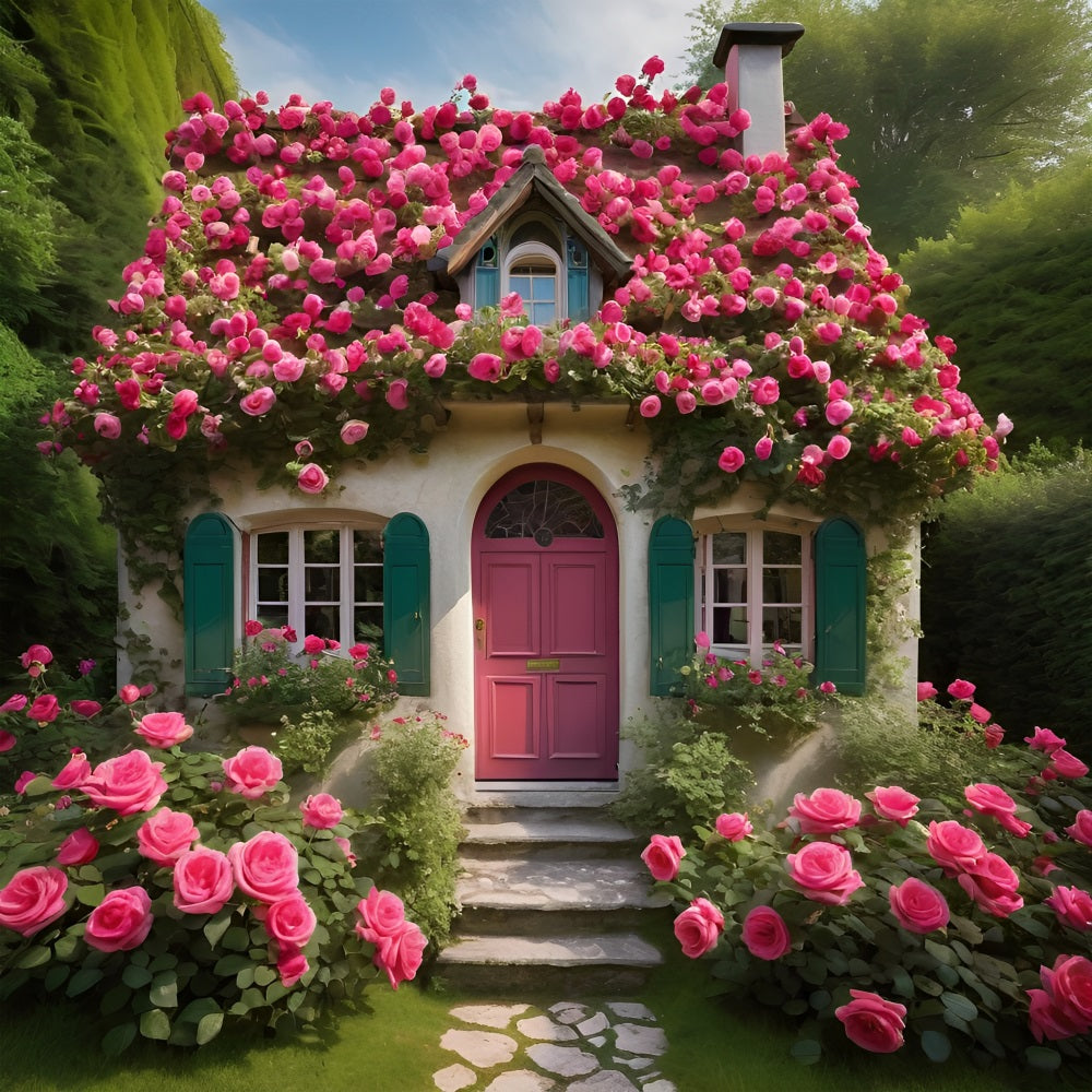 Fondali Fotografici Sfondo Floreale Di San Valentino Con Rose Rosa BRP11-431