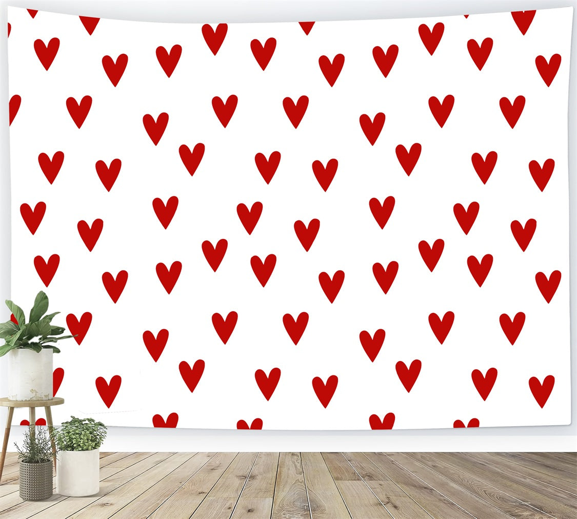 Fondali Fotografici Per San Valentino Sfondo Classico Con Cuori Rossi BRP11-449