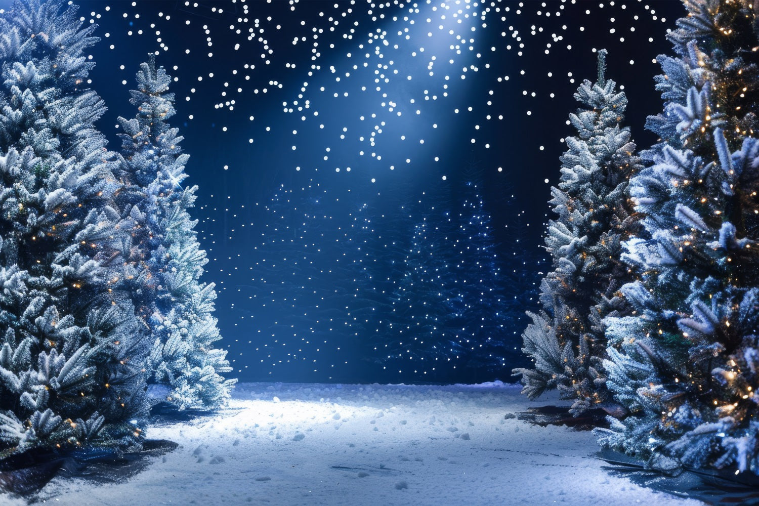 Sfondo Winter Wonderland Sfondo Fotografico Notturno Innevato BRP11-491