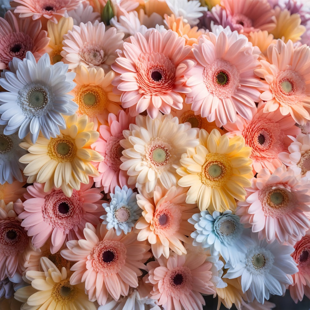 Fondali Fotografici Primaverili Sfondo Floreale Margherita Multicolore BRP11-523