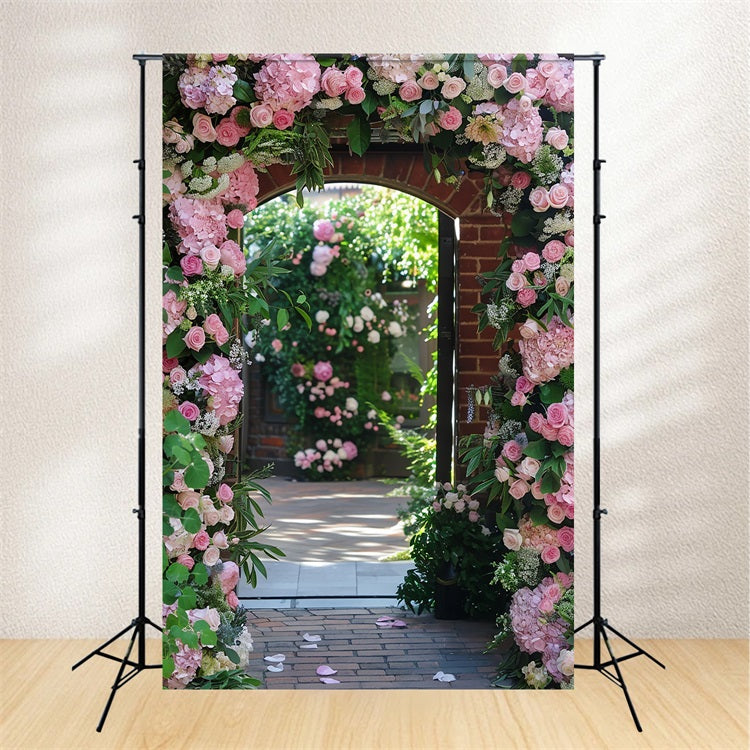 Sfondo Di Fiori Di Primavera Sfondo Romantico Arco Rosa BRP11-530