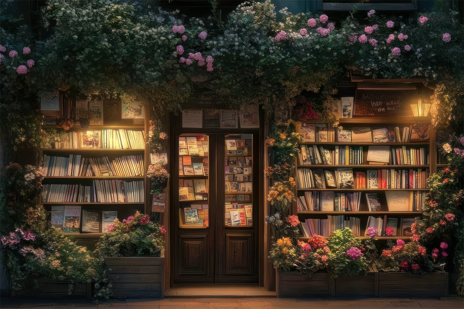 Sfondo Per Servizio Fotografico Primaverile Sfondo Per Decorazioni Floreali Per Libreria Notturna BRP11-534