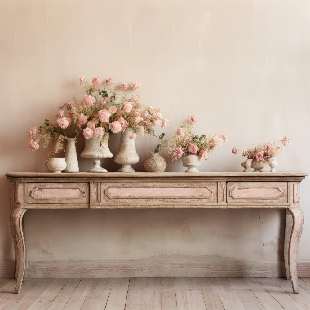 Fondali Primaverili Fotografia Sfondo Da Tavolo Con Composizione Floreale Rosa BRP11-542