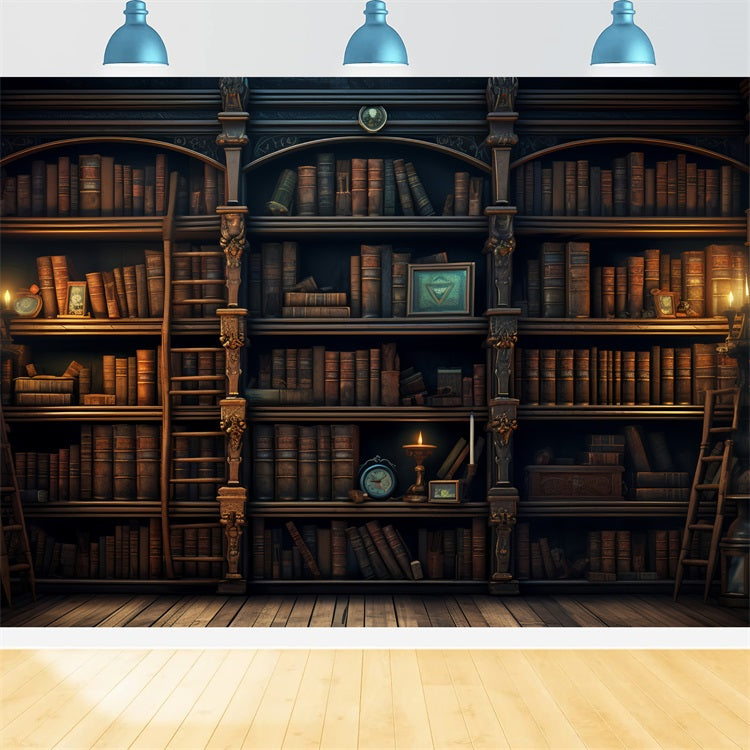 Fondali Fotografici Vintage Sfondo Di Letteratura Accantonato In Libreria BRP11-571