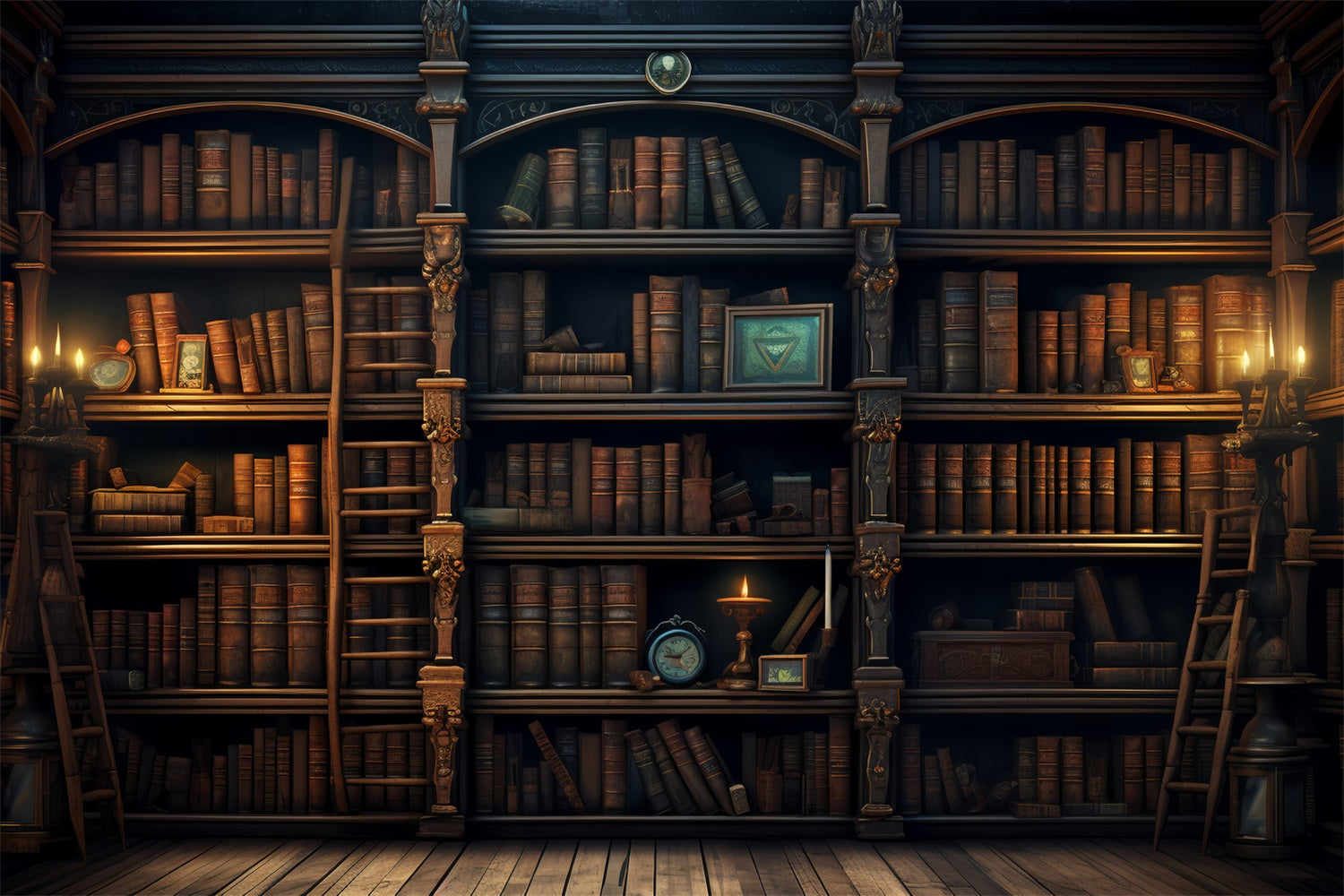 Fondali Fotografici Vintage Sfondo Di Letteratura Accantonato In Libreria BRP11-571