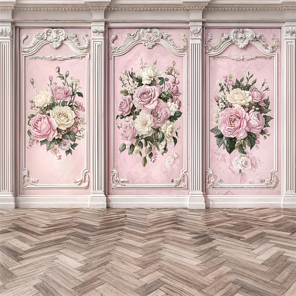 Sfondo Fotografico Vintage Sfondo Da Parete retro Rosa Rosa BRP11-579