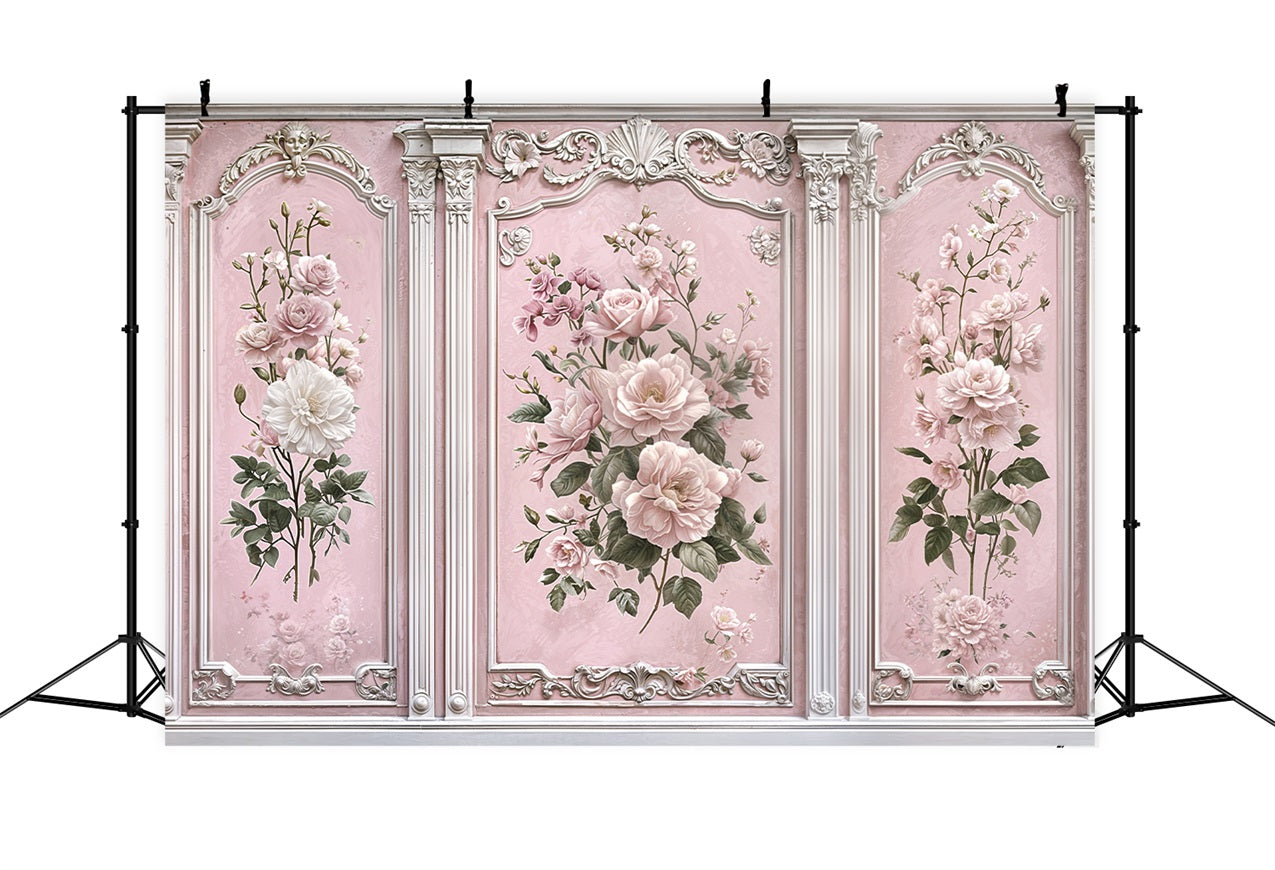 Fondali Murales retro Vintage Rosa Sfondo BRP11-580