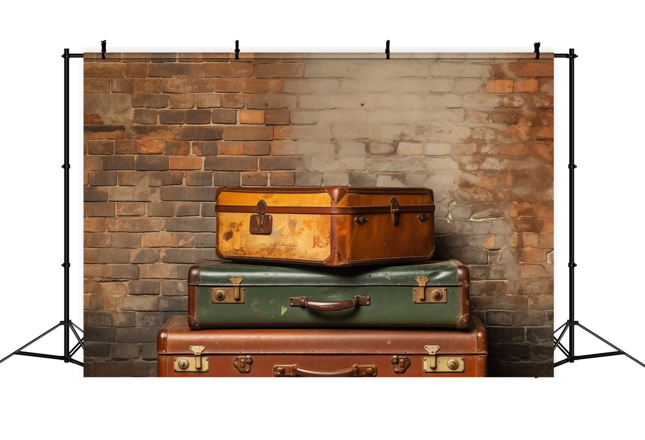 Sfondo Fotografico Vintage Sfondo Di Muro Di Mattoni Di Tronchi Antichi BRP11-594