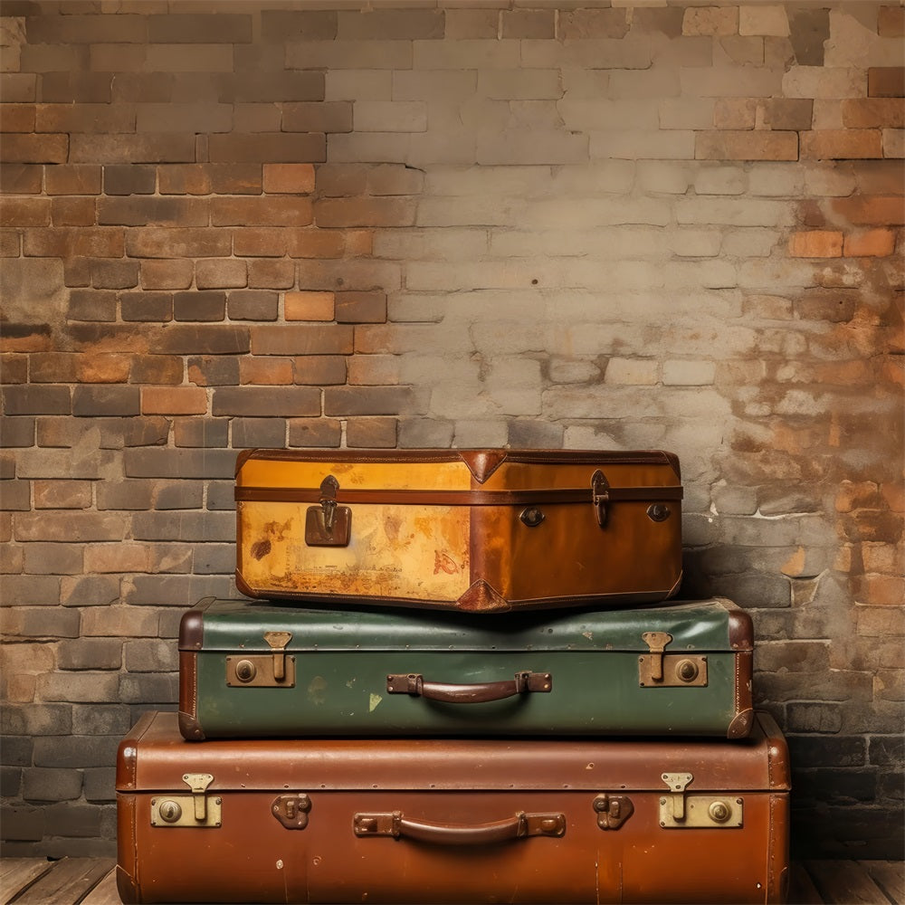 Sfondo Fotografico Vintage Sfondo Di Muro Di Mattoni Di Tronchi Antichi BRP11-594