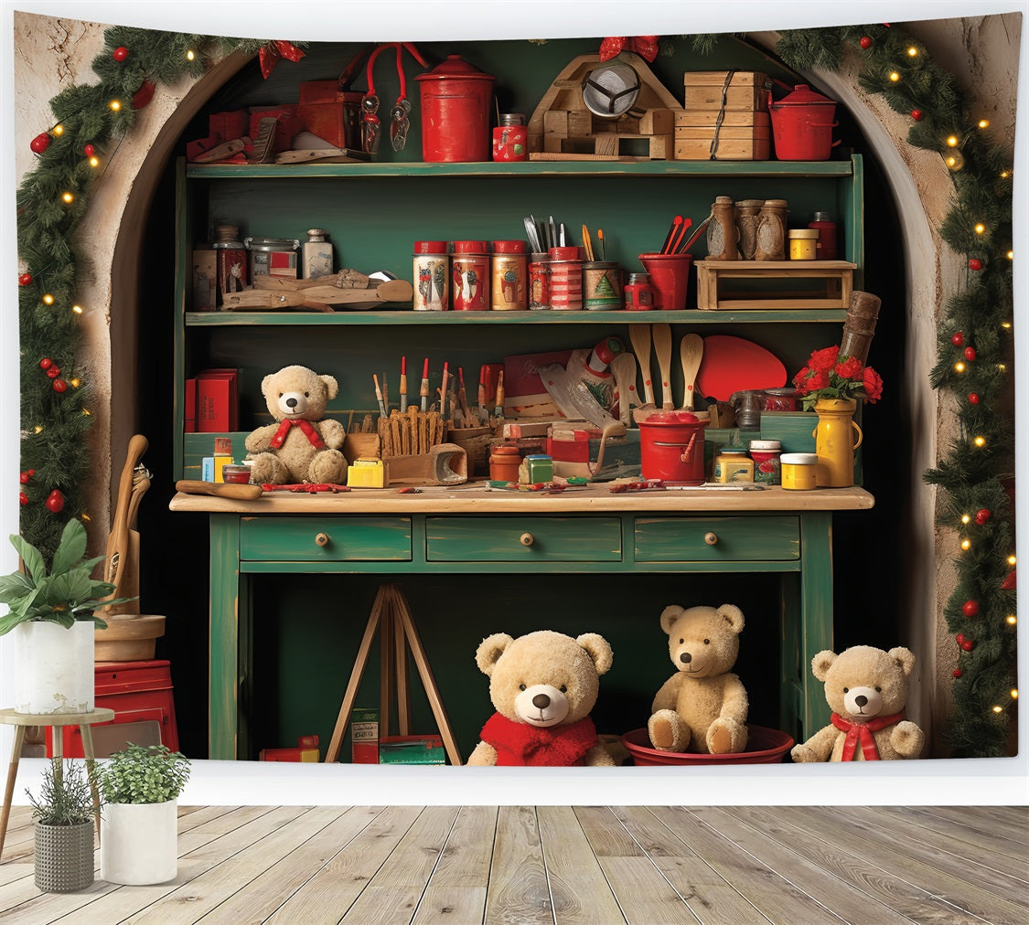 Sfondo Natalizio Sfondo Collezione Workshop Di Babbo Natale BRP11-88