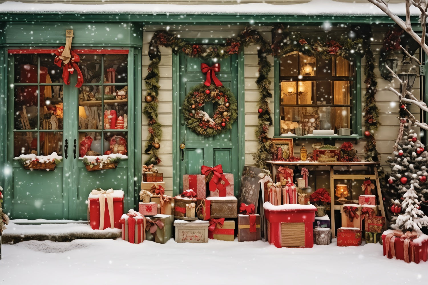 Sfondo Natalizio Laboratorio Di Babbo Natale Presente Paradiso Sfondo BRP11-92