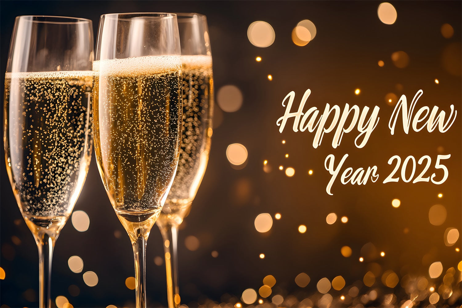Fondali Per Il Capodanno 2025 Sfondo Con Toast Con Champagne BRP12-103