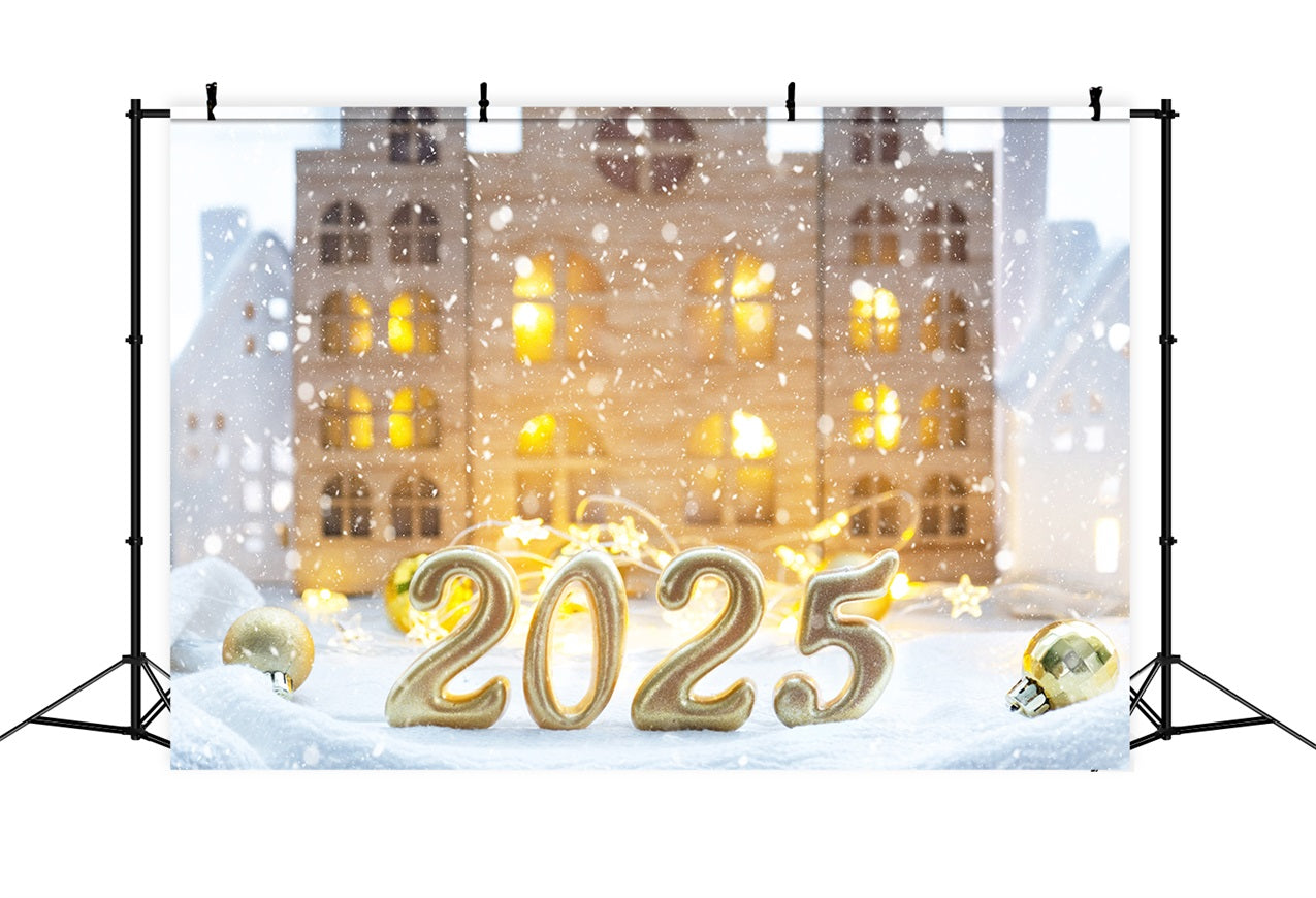 Sfondo Felice Anno Nuovo 2025 Sfondo Winter Wonderland BRP12-105