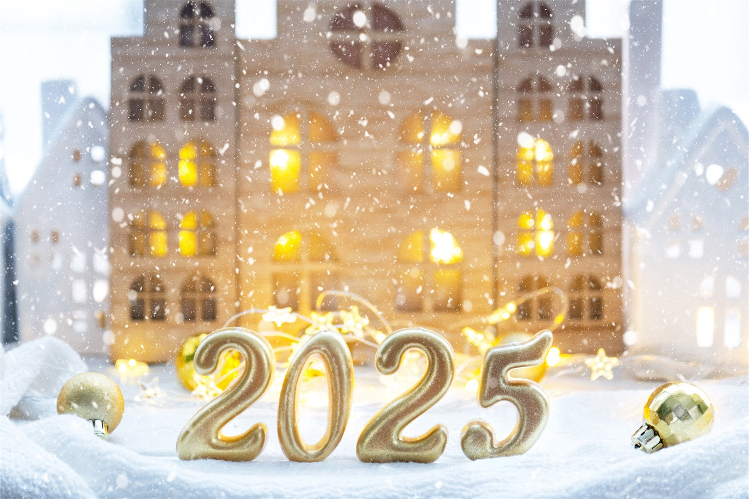 Sfondo Felice Anno Nuovo 2025 Sfondo Winter Wonderland BRP12-105