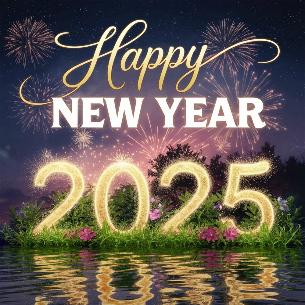 Sfondo Fotografico Di Capodanno 2025 Sfondo Naturale Di Fuochi D'Artificio BRP12-110