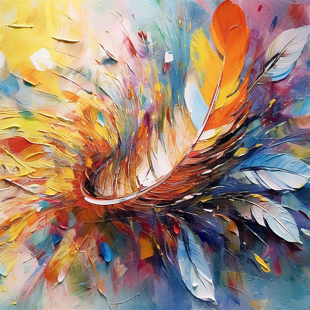 Sfondo Graffiti Energico Sfondo Con Disegno Di Piume Astratte BRP12-116