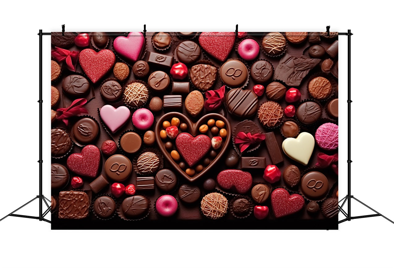 Idee Per Lo Sfondo Di San Valentino Sfondo Di Cioccolato A Tema Cuore BRP12-162