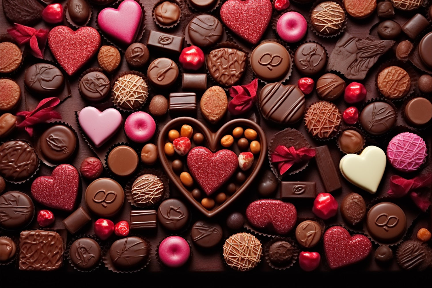 Idee Per Lo Sfondo Di San Valentino Sfondo Di Cioccolato A Tema Cuore BRP12-162