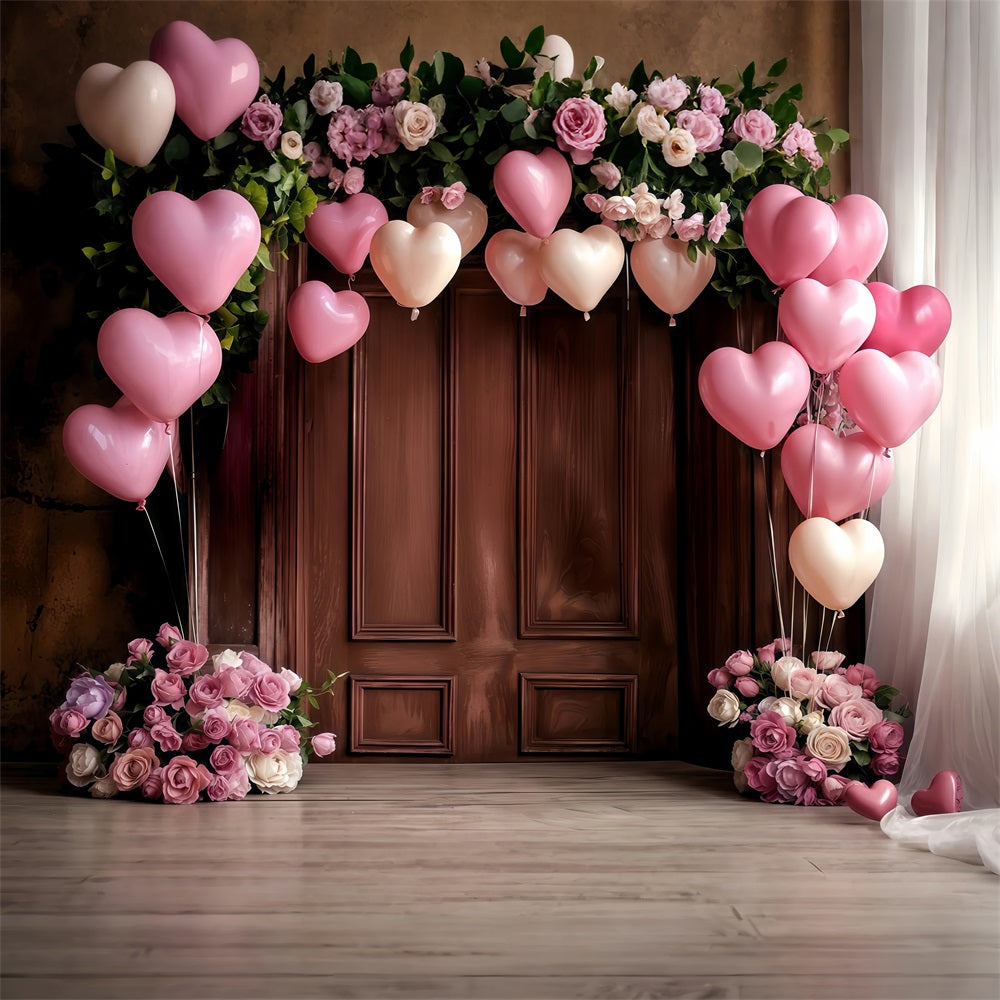 Sfondo Di San Valentino Decor Cuore Palloncini Rose Sfondo BRP12-176