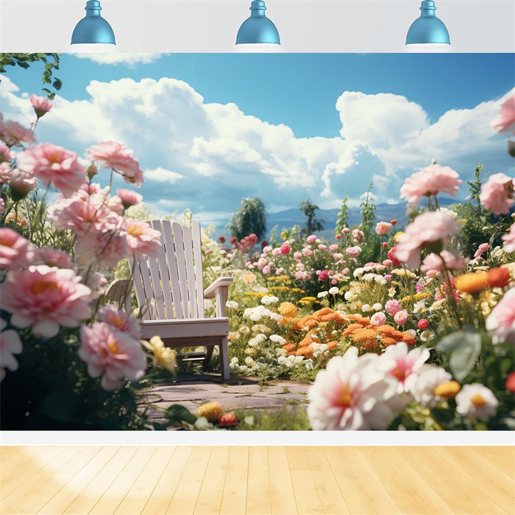 Sfondo Per Servizio Fotografico Di San Valentino Sedia Fiore In Fiore Sfondo BRP12-180