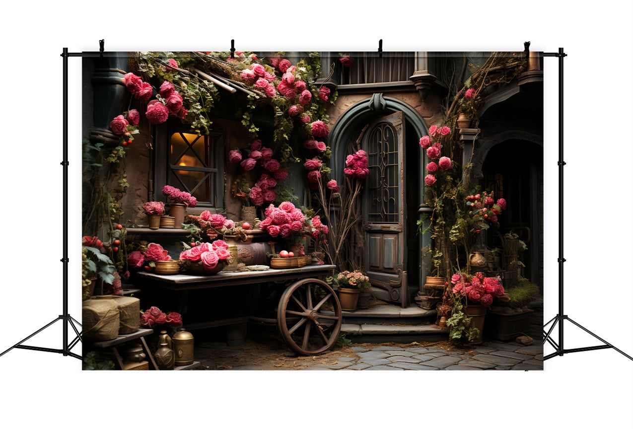 Fondali Di San Valentino Porta Rose Rosa Fotografia Sfondo BRP12-188