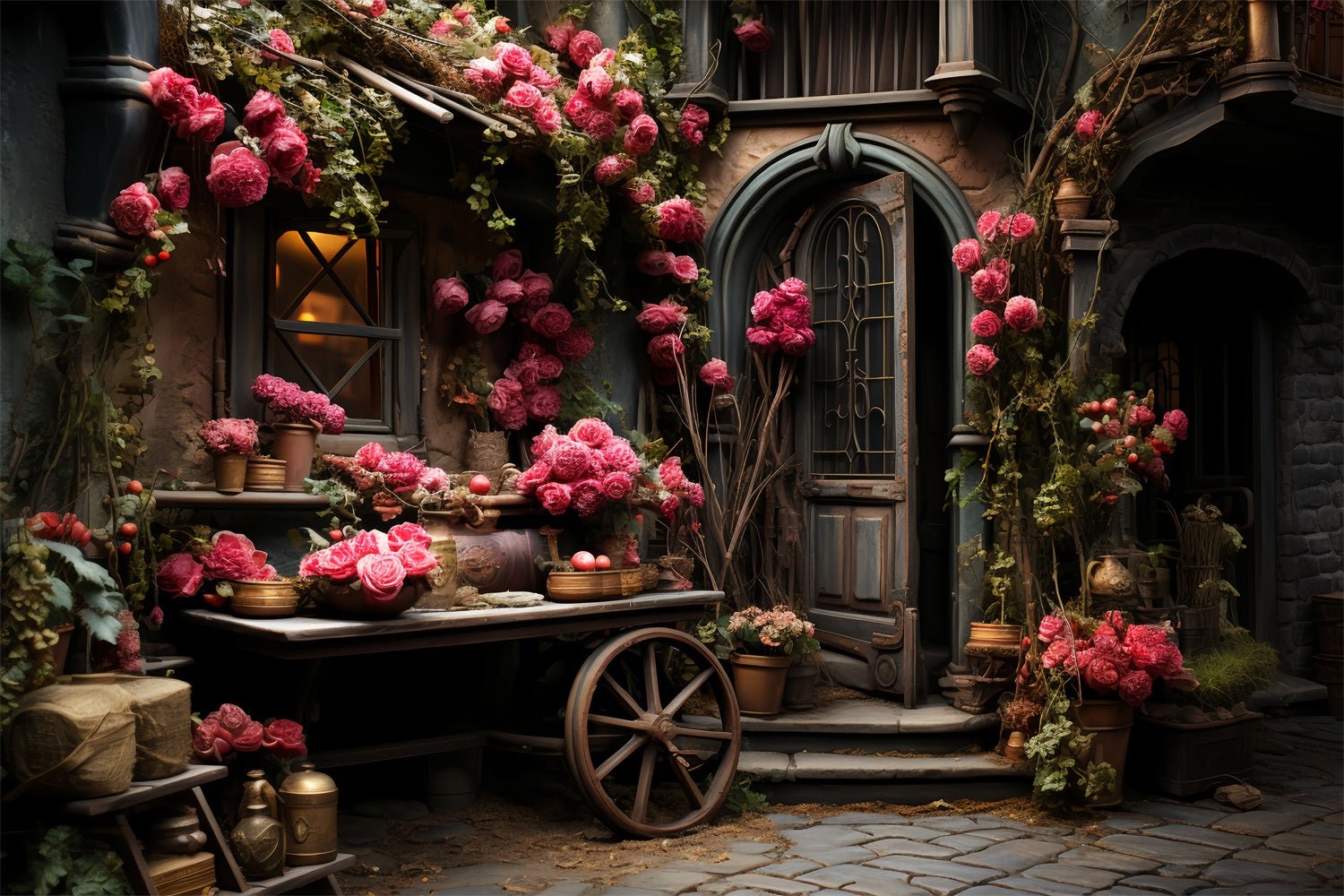 Fondali Di San Valentino Porta Rose Rosa Fotografia Sfondo BRP12-188