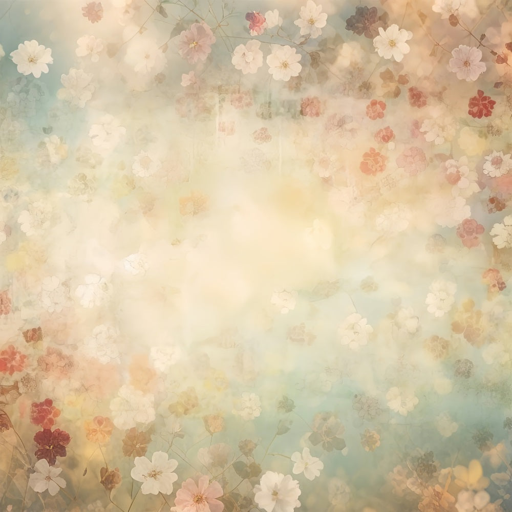 Fondali Digitali Di Maternita Sfondo Estetico Da Parete Con Fiori Pastello BRP12-20