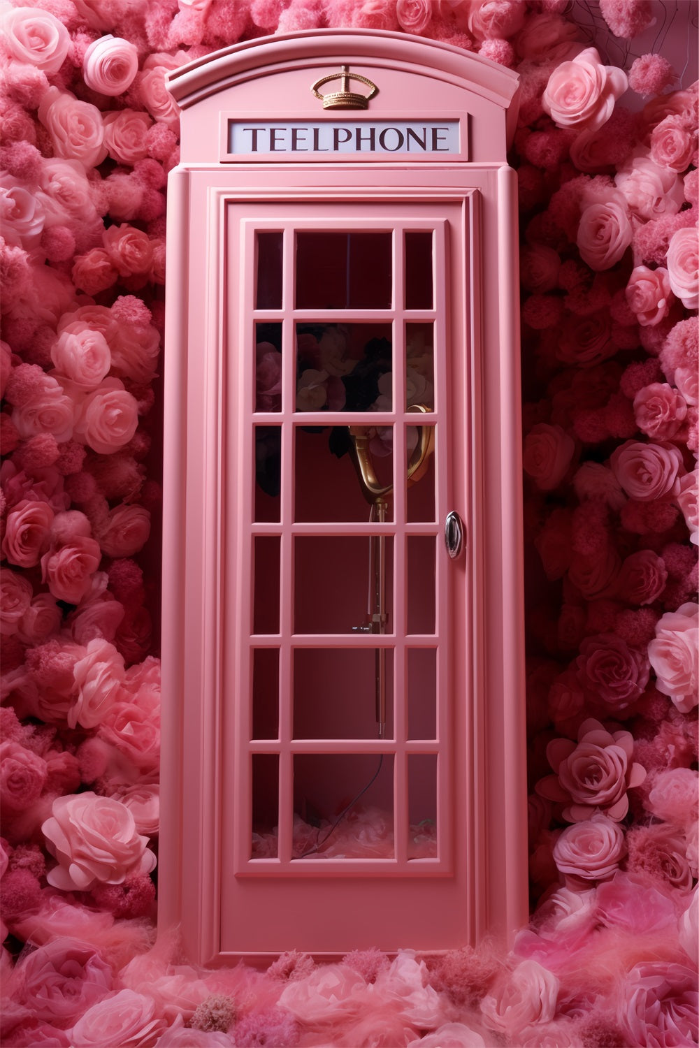 Sfondo Per Cabina Fotografica Di San Valentino Sfondo Di Rose Telefoniche Rosa BRP12-204