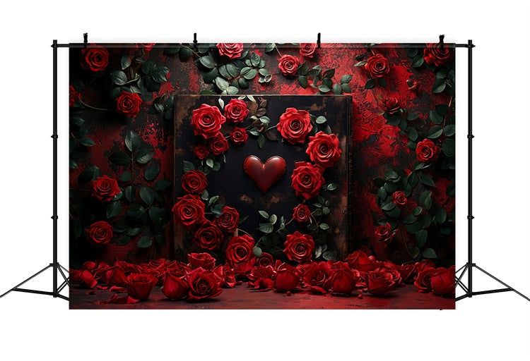 Sfondo Romantico Per San Valentino Fotografia Vintage Heart Rose BRP12-217